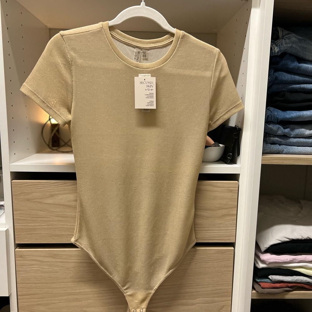 Anthropologie Second Skin gold mesh bodysuit - Picture 4 of 8